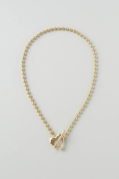 GOLDY Heart Ball Chain Necklace