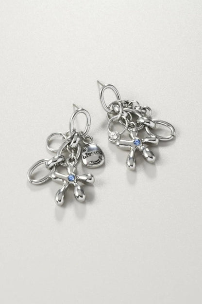 GOLDY Color Flower Charm Earrings