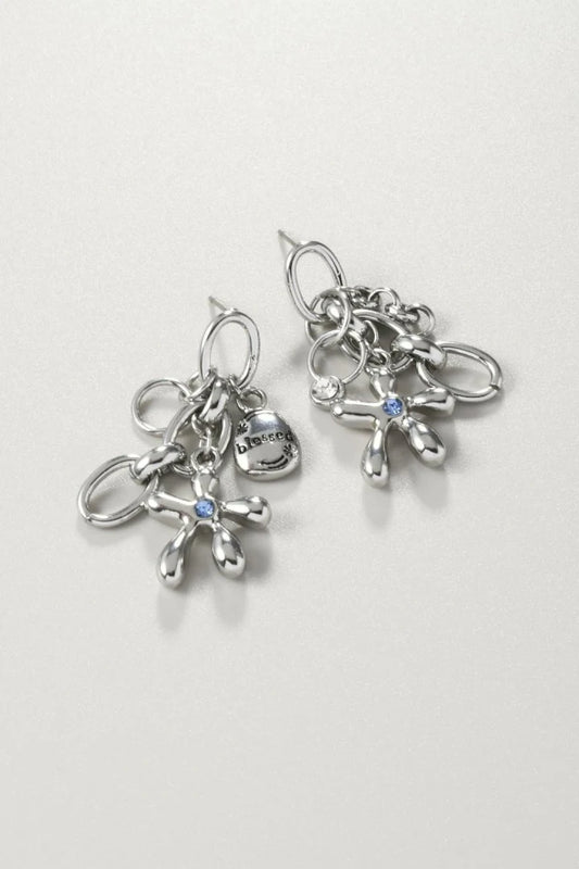 「88折現貨」GOLDY Color Flower Charm Earrings