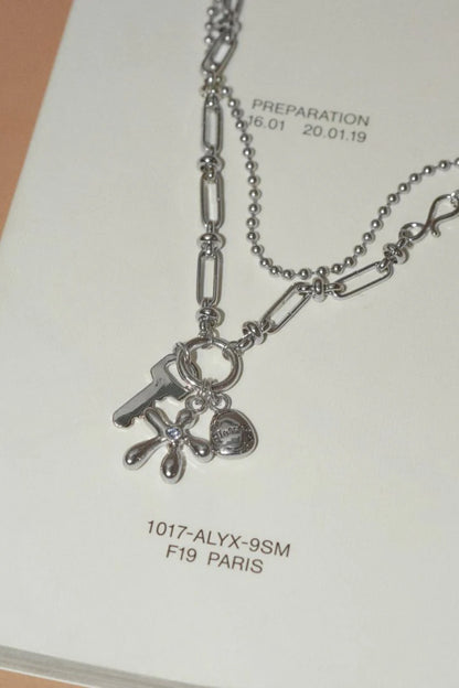 GOLDY Color Flower Charm Necklace