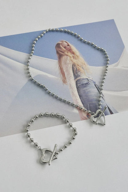 GOLDY Heart Ball Chain Bracelet
