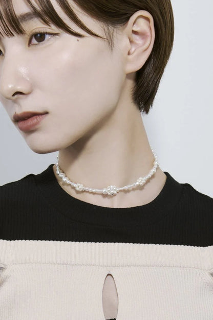 GOLDY Monostone Pearl Neckcuff