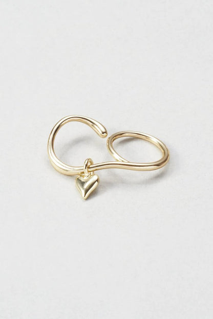 GOLDY 2way Heart Double Ring