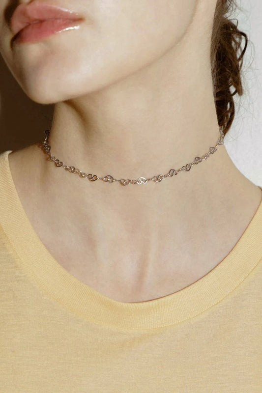 GOLDY heart line choker
