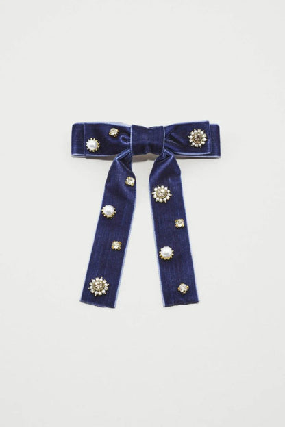 GOLDY Decorative Velour Ribbon Barrette