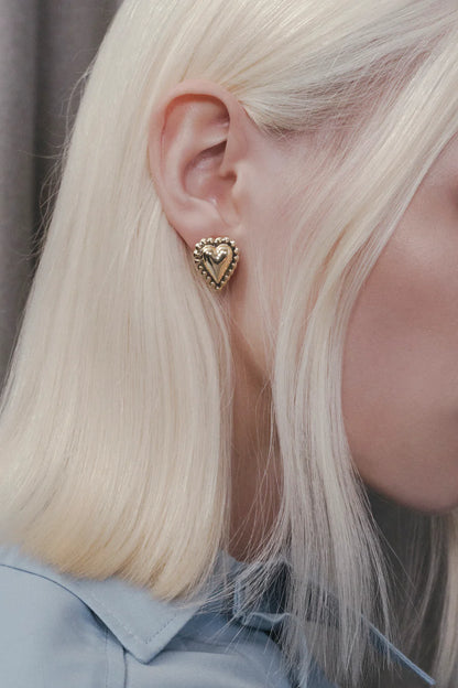 GOLDY Vintage Heart Earrings