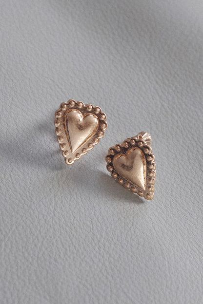 GOLDY Vintage Heart Earrings