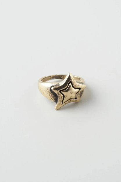 GOLDY Vintage Layered Star Ring