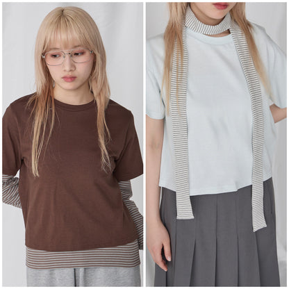 [2件Set] Basic Cotton T-Shirts