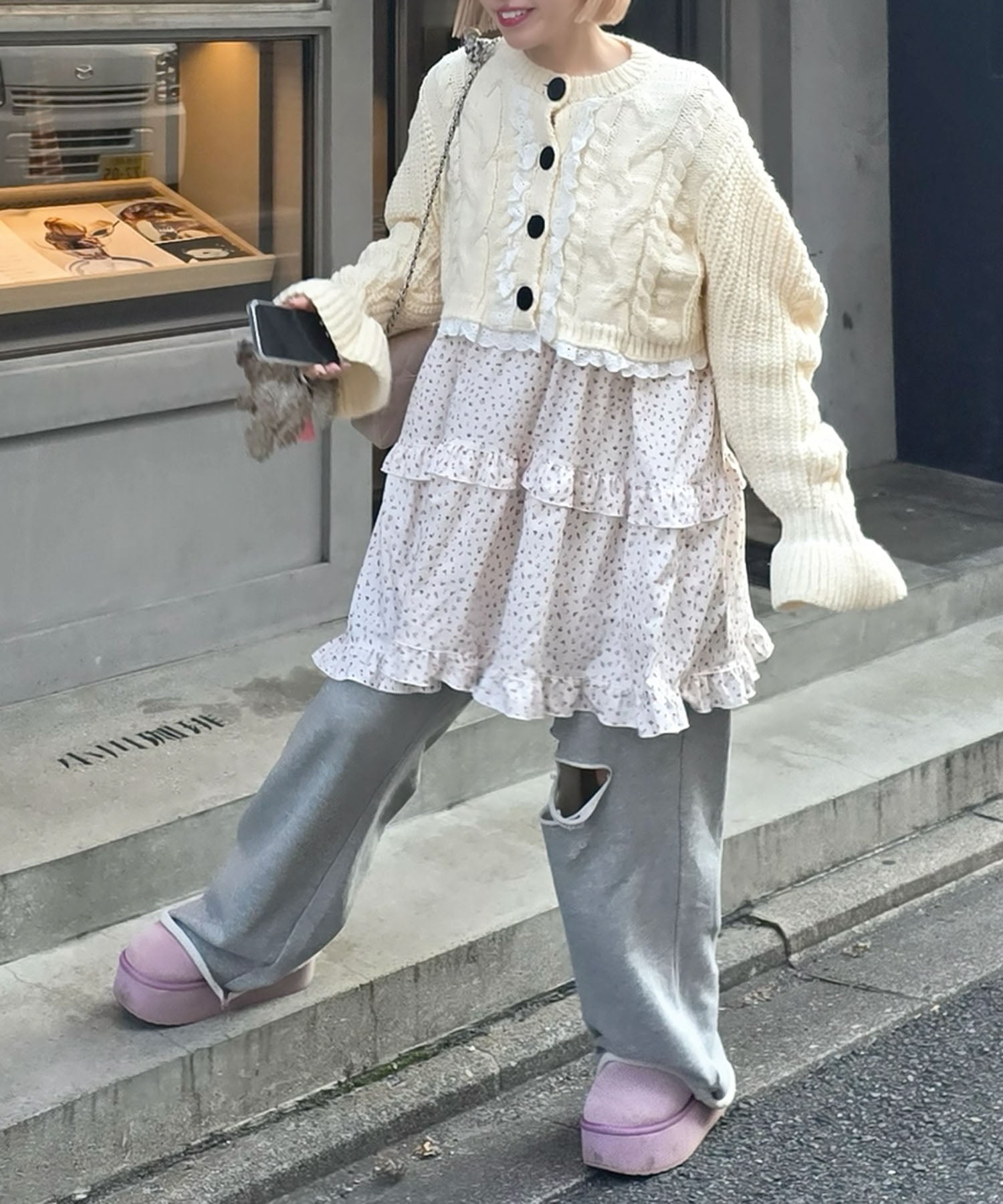 フリルティアードキャミワンピミニ