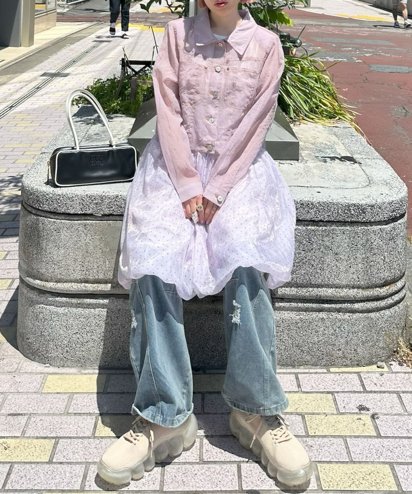ふんわりシアードットバルーンスカート