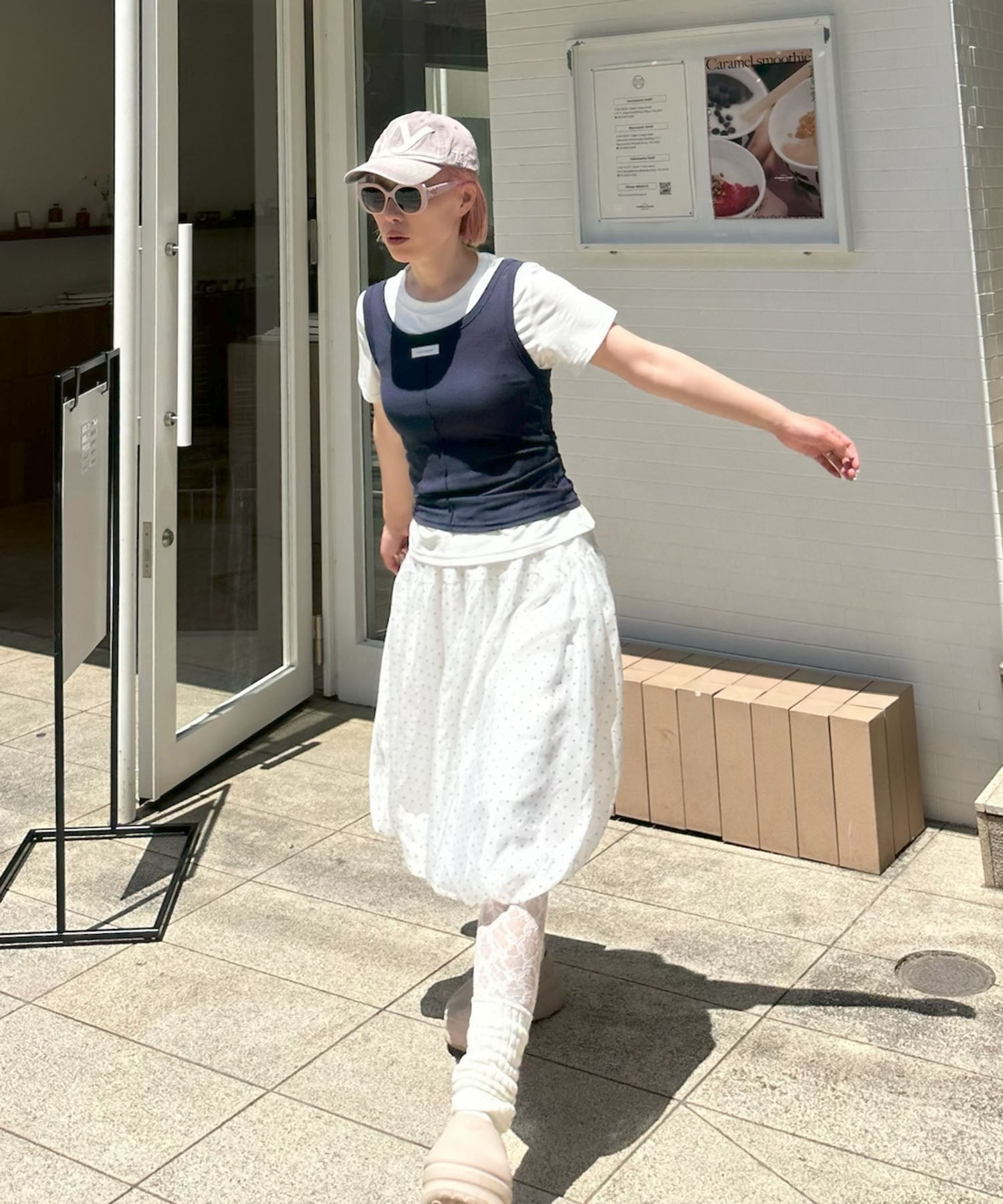ふんわりシアードットバルーンスカート