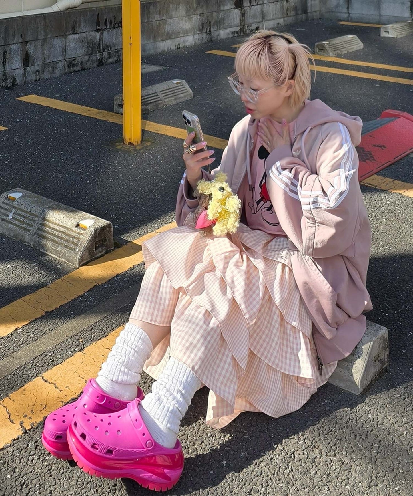 ティアードギンガムボリュームスカート