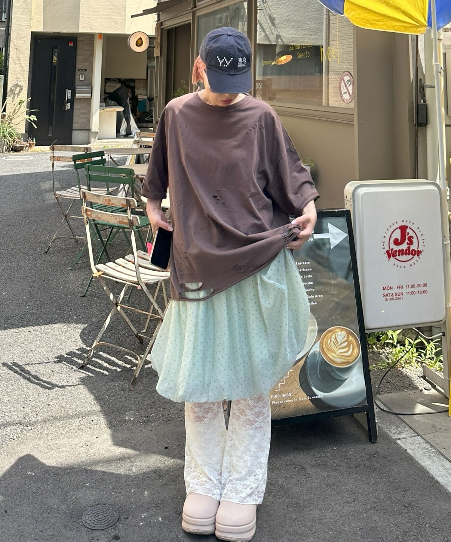 ふんわりシアードットバルーンスカート