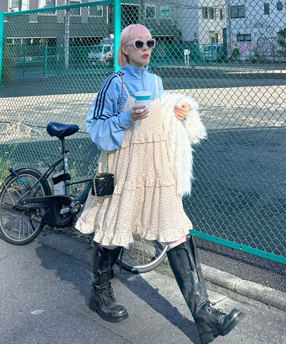 フリルティアードキャミワンピミニ