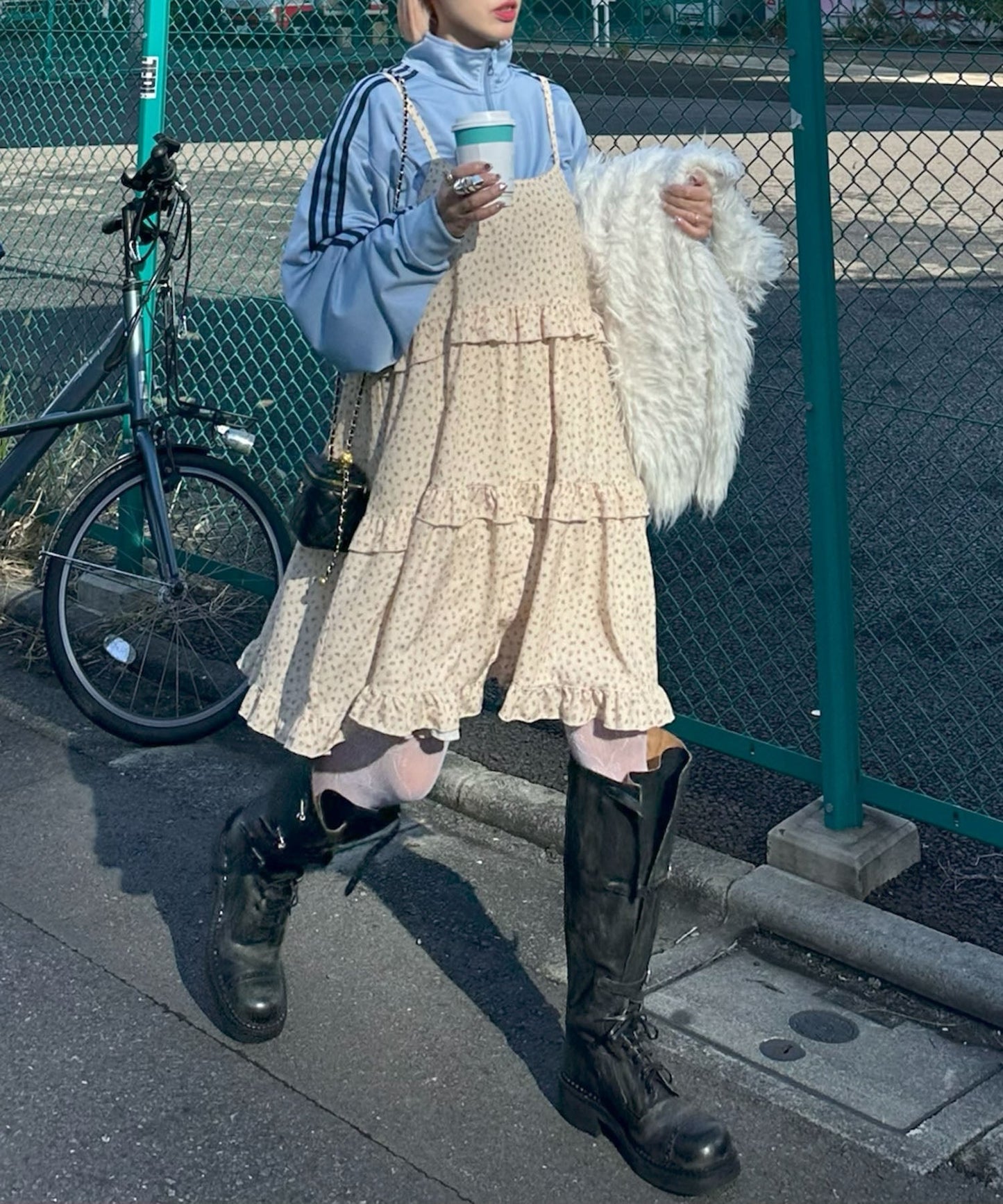 フリルティアードキャミワンピミニ