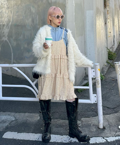 フリルティアードキャミワンピミニ