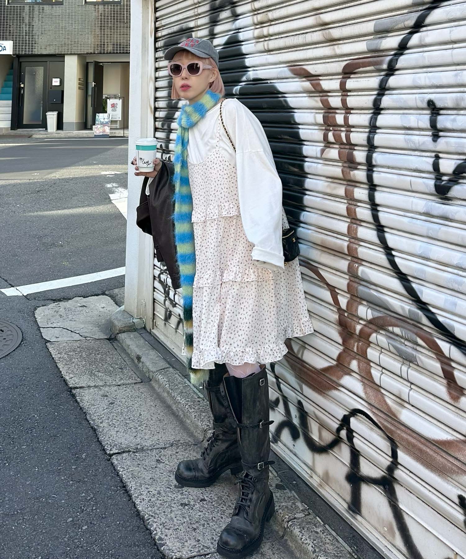 フリルティアードキャミワンピミニ