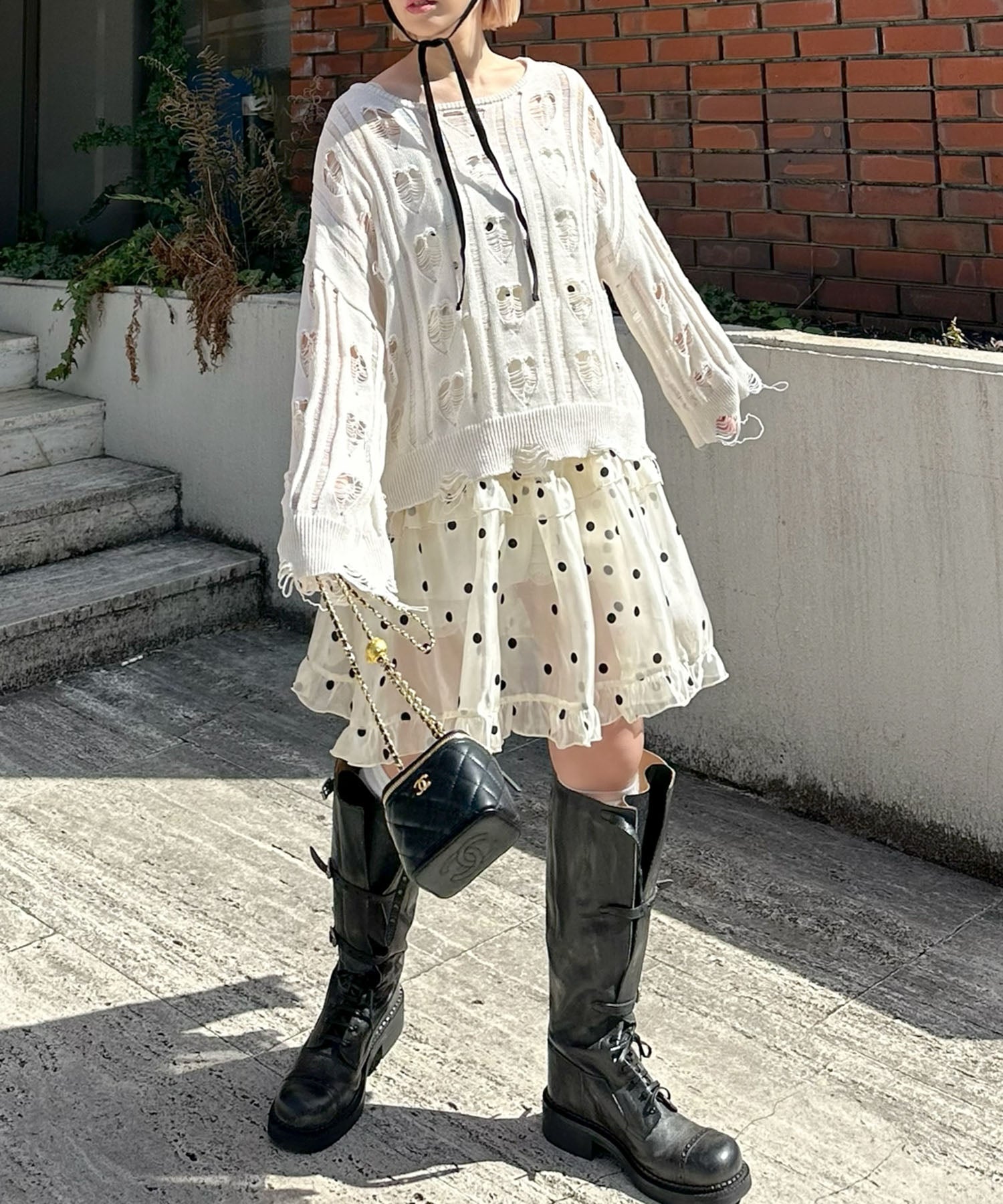 フリルティアードキャミワンピミニ