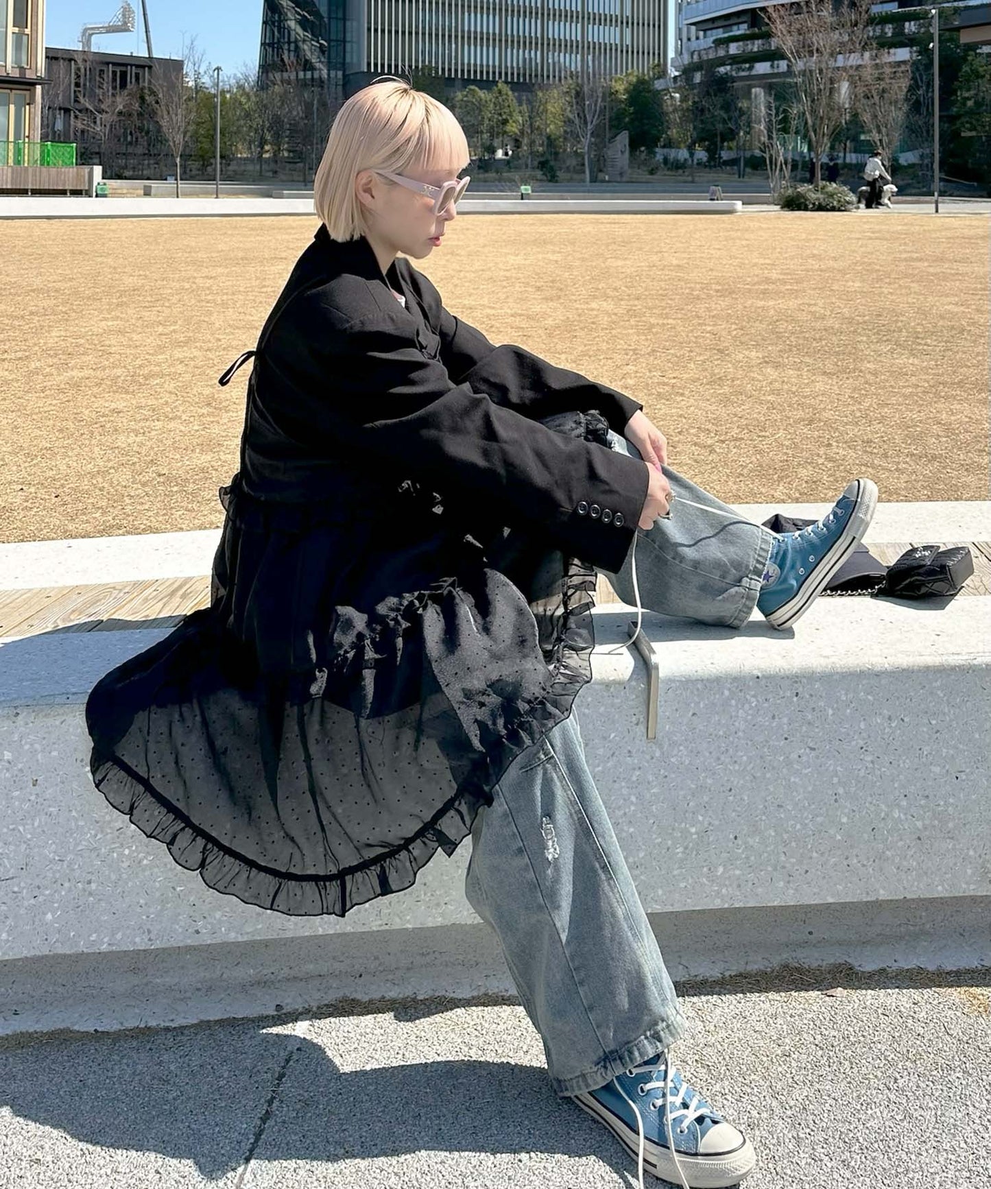 フリルティアードキャミワンピミニ