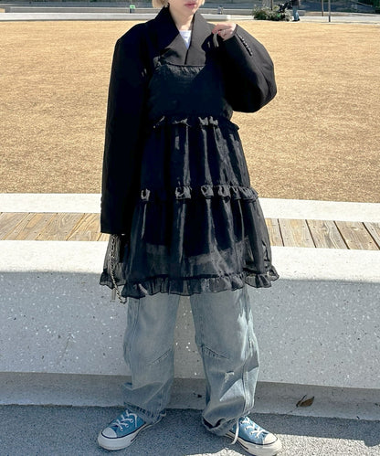 フリルティアードキャミワンピミニ