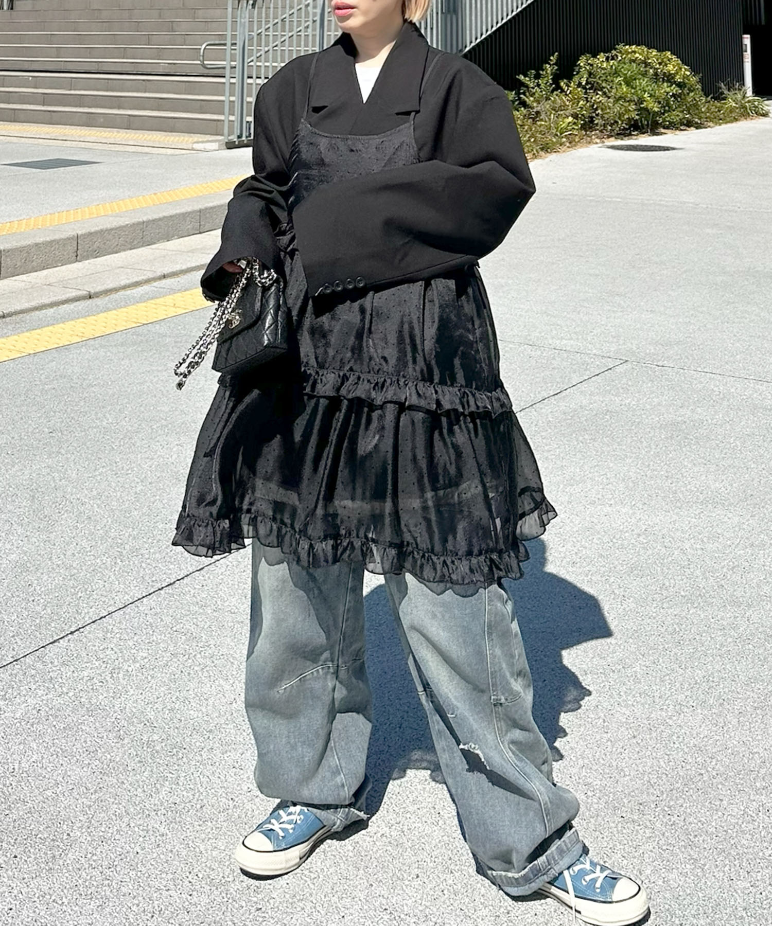 フリルティアードキャミワンピミニ