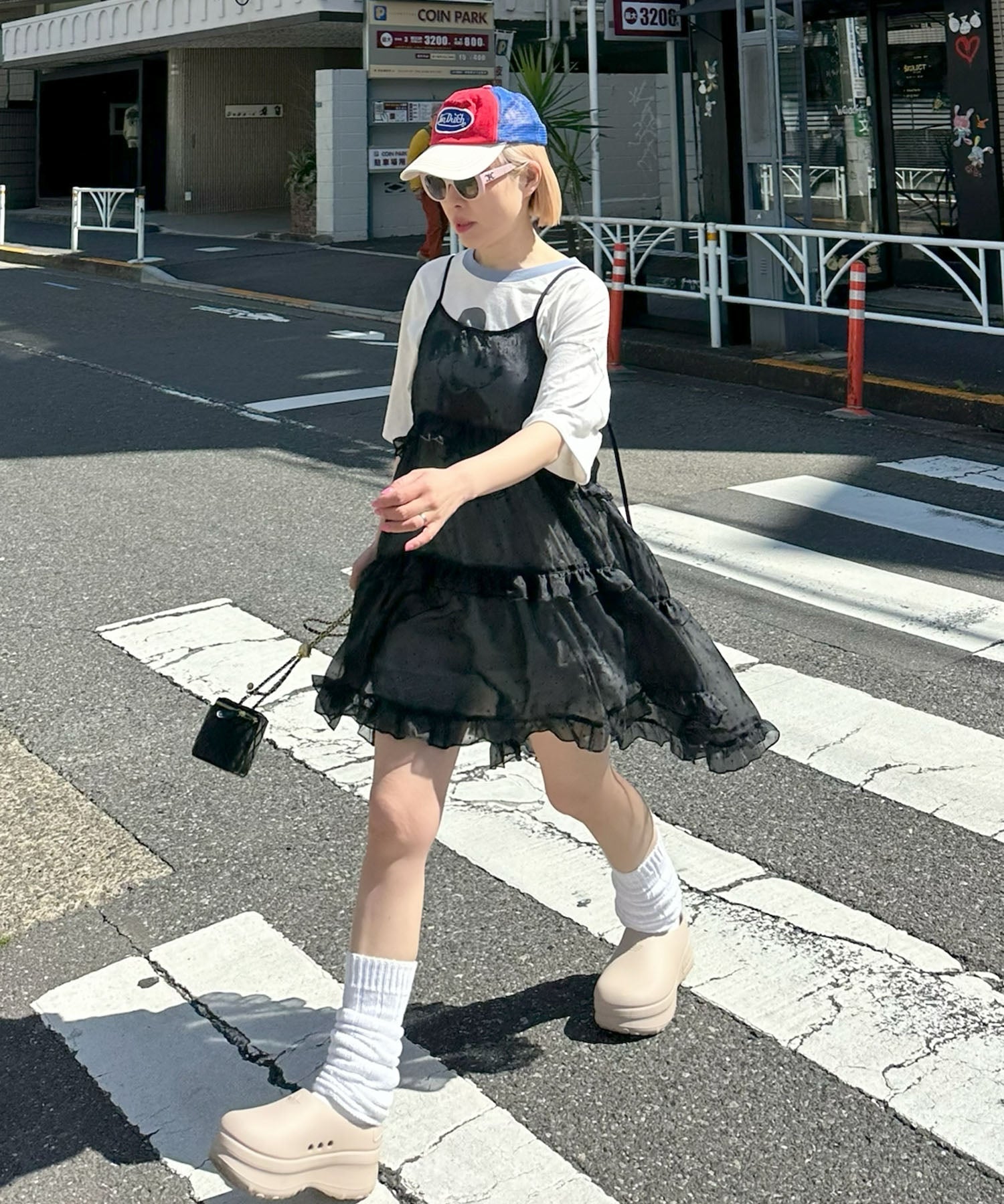 フリルティアードキャミワンピミニ