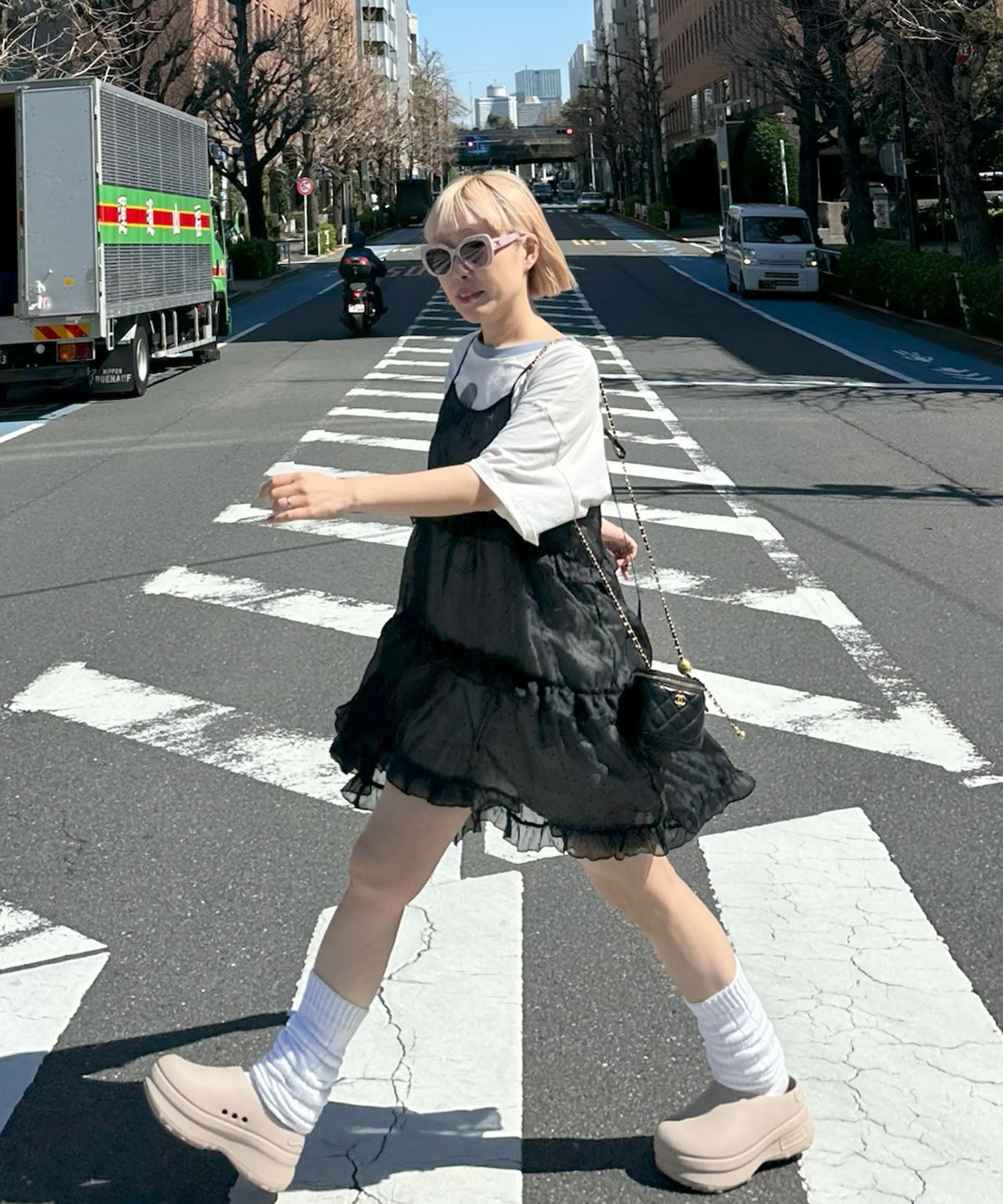 フリルティアードキャミワンピミニ