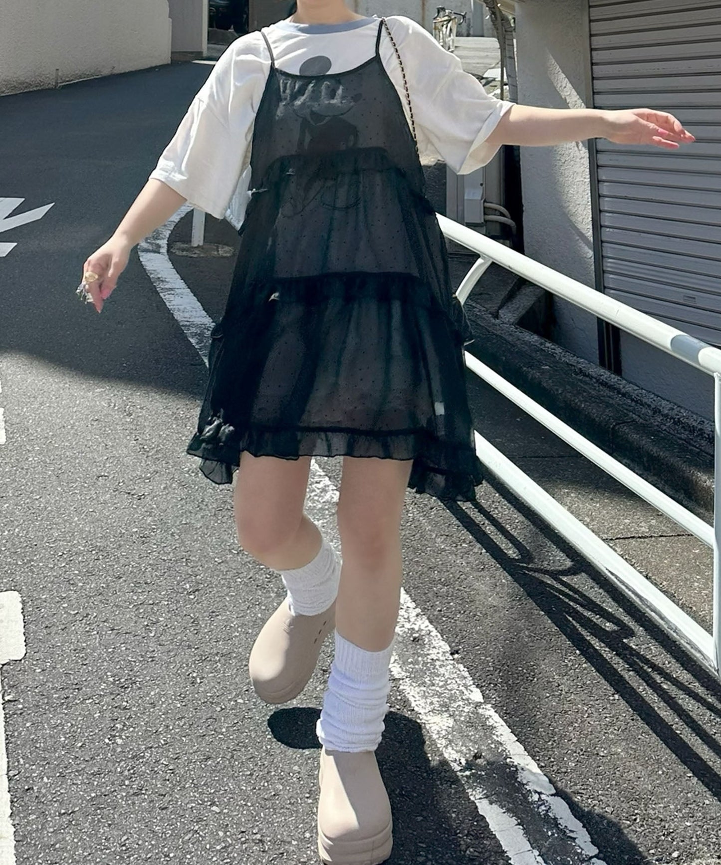 フリルティアードキャミワンピミニ