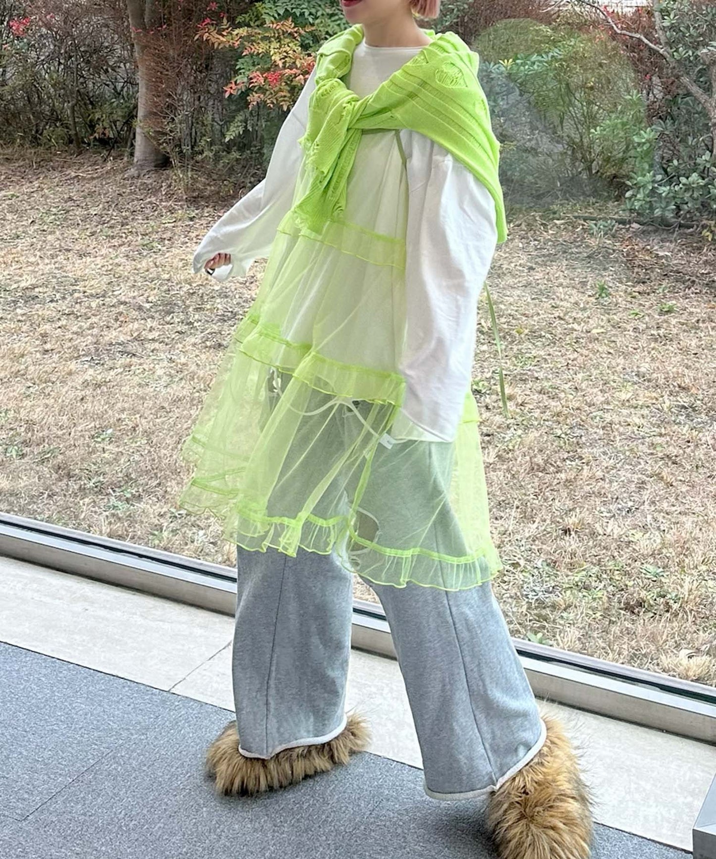 フリルティアードキャミワンピミニ