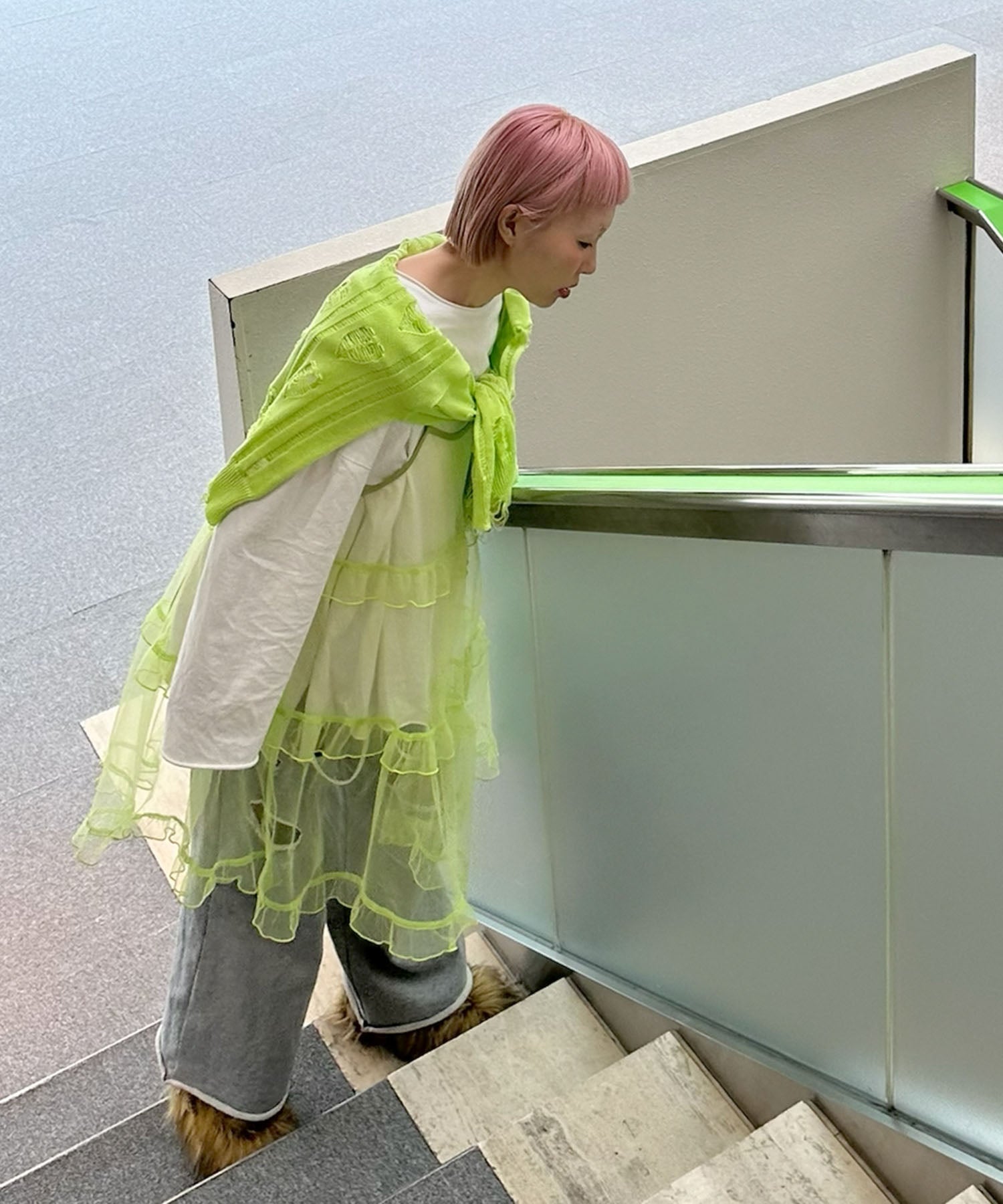 フリルティアードキャミワンピミニ