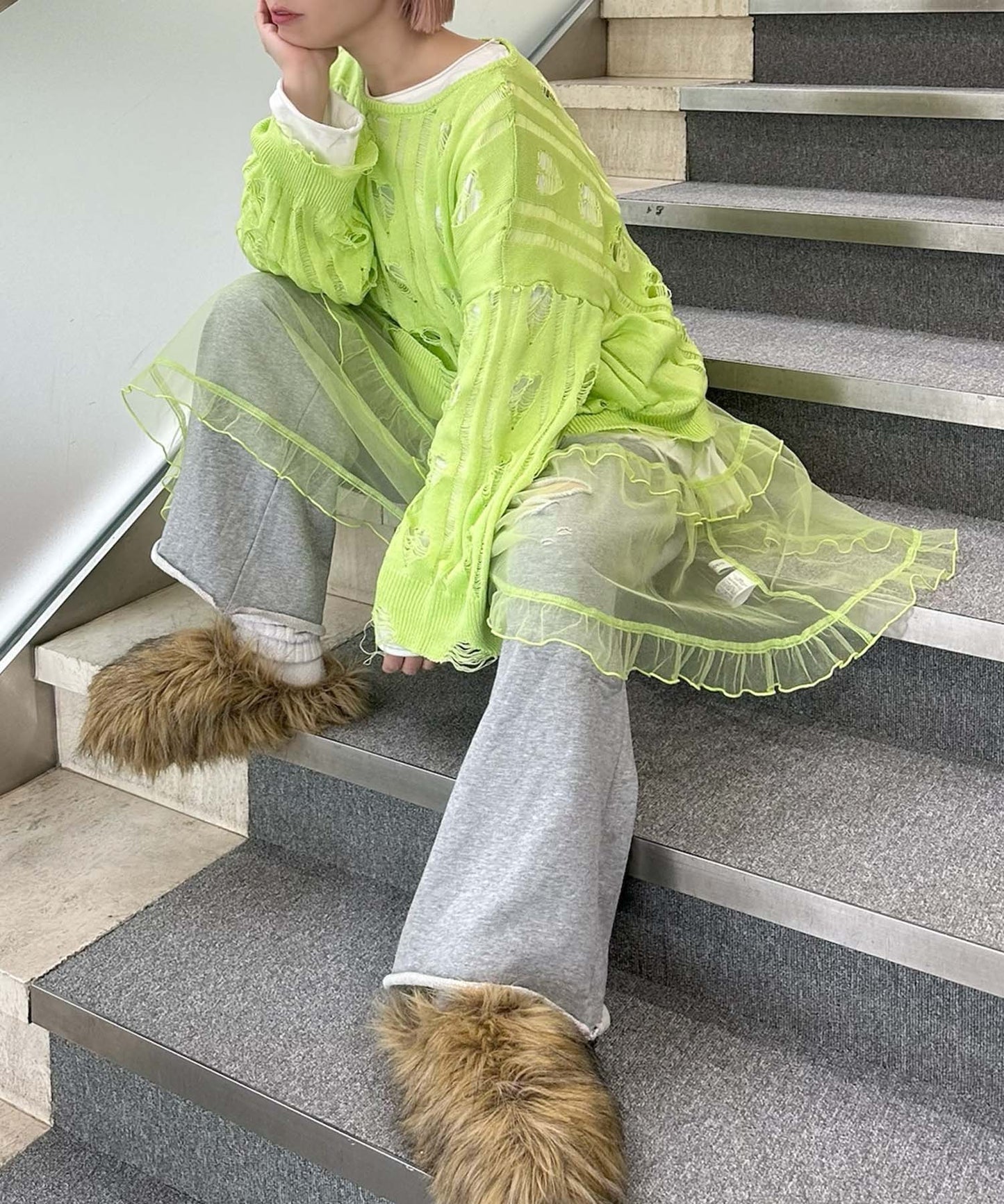 フリルティアードキャミワンピミニ