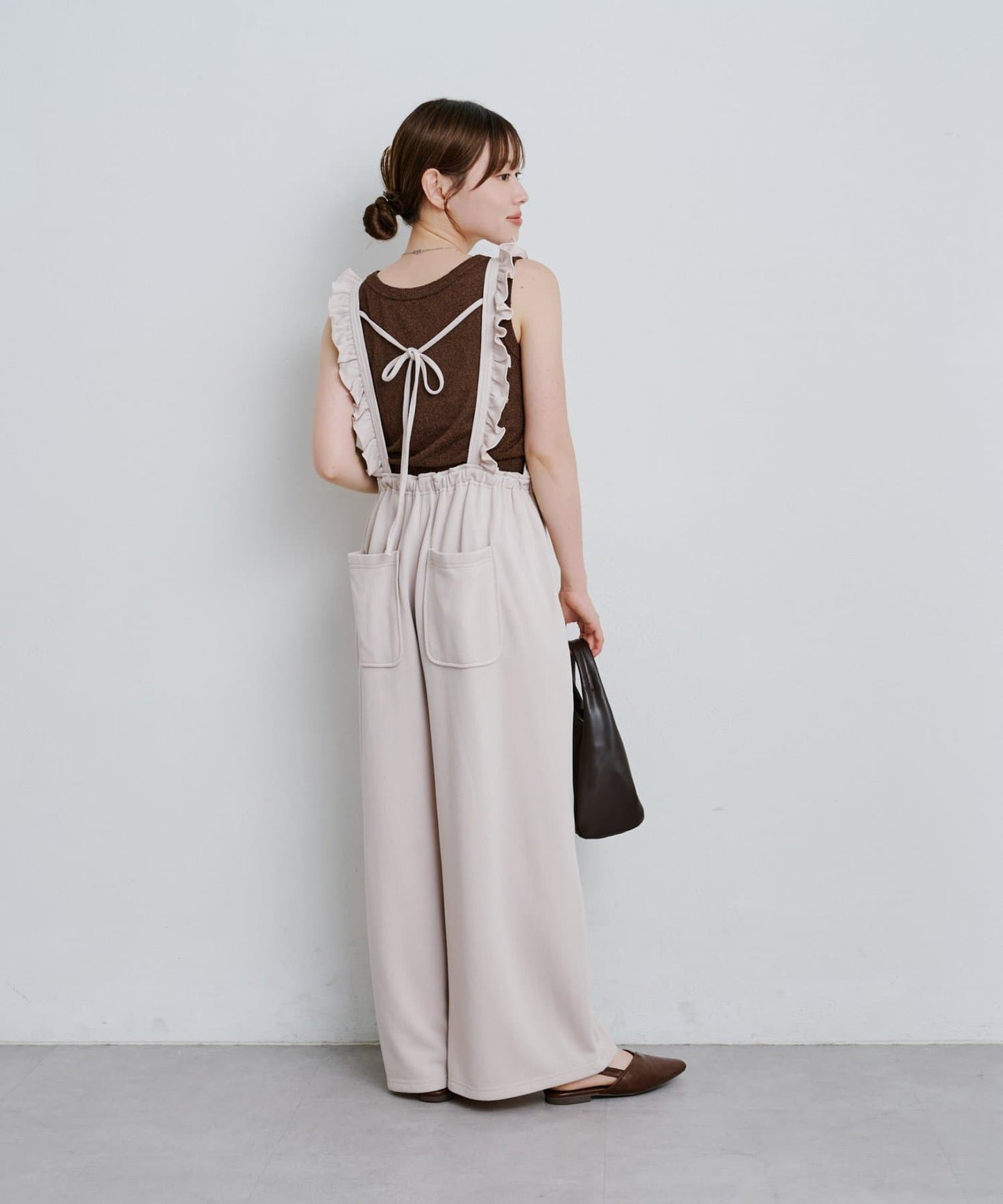 Kastane 荷葉邊工裝褲