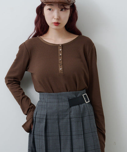Kastane Henry rib top