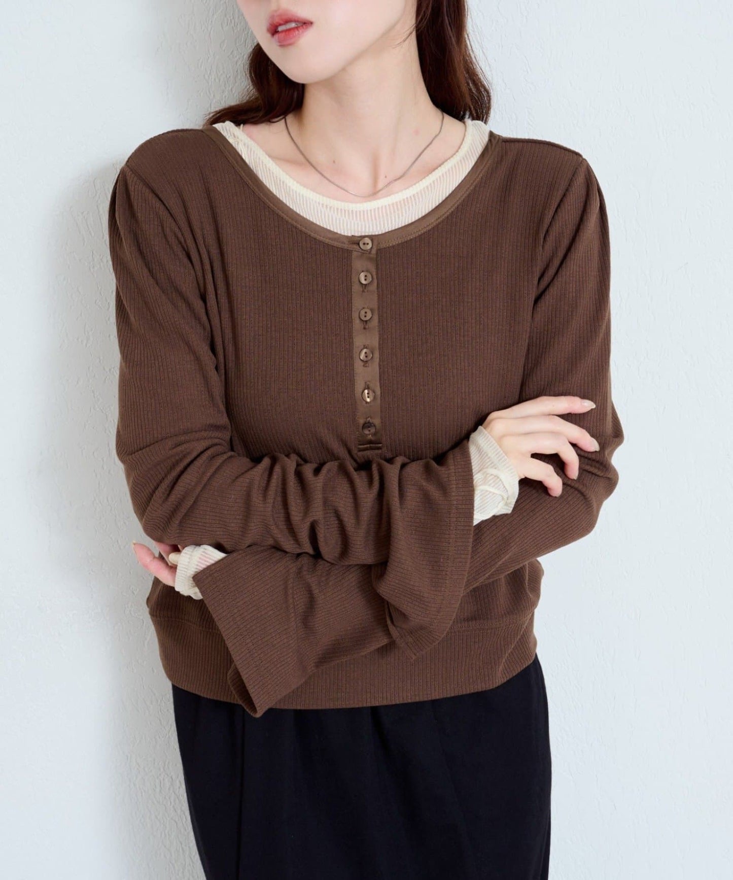 Kastane Henry rib top