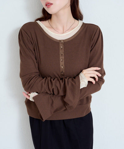 Kastane Henry rib top