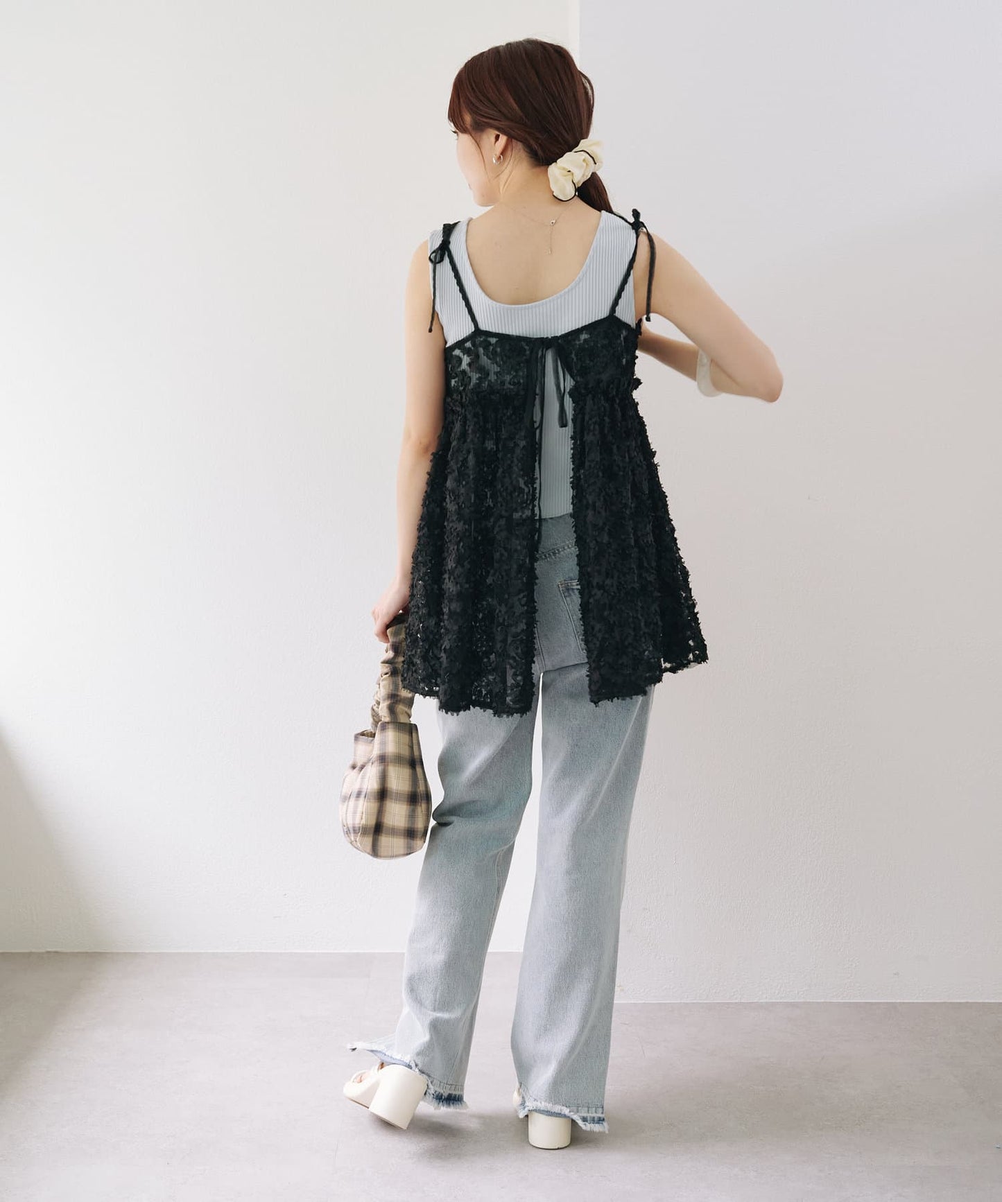 Kastane 2way 花花薄紗吊帶背心