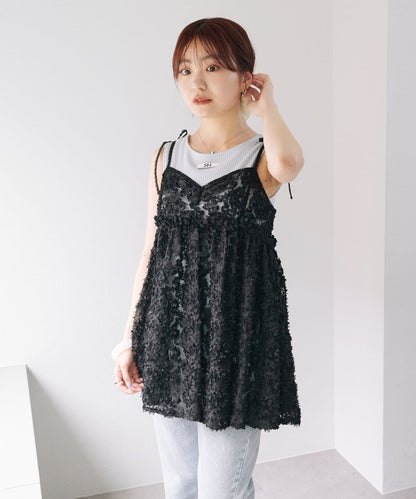 Kastane 2way 花花薄紗吊帶背心