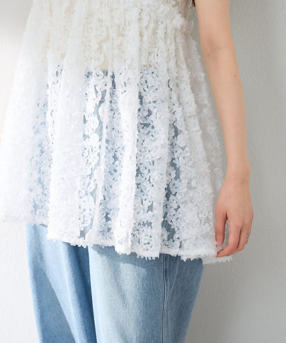 Kastane 2way 花花薄紗吊帶背心