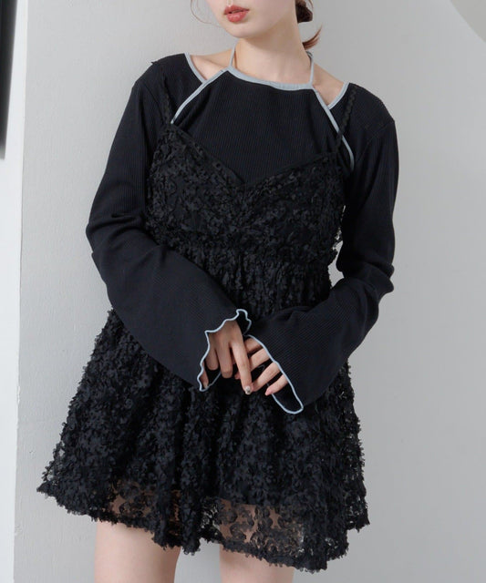 Kastane 2way 花花薄紗吊帶背心