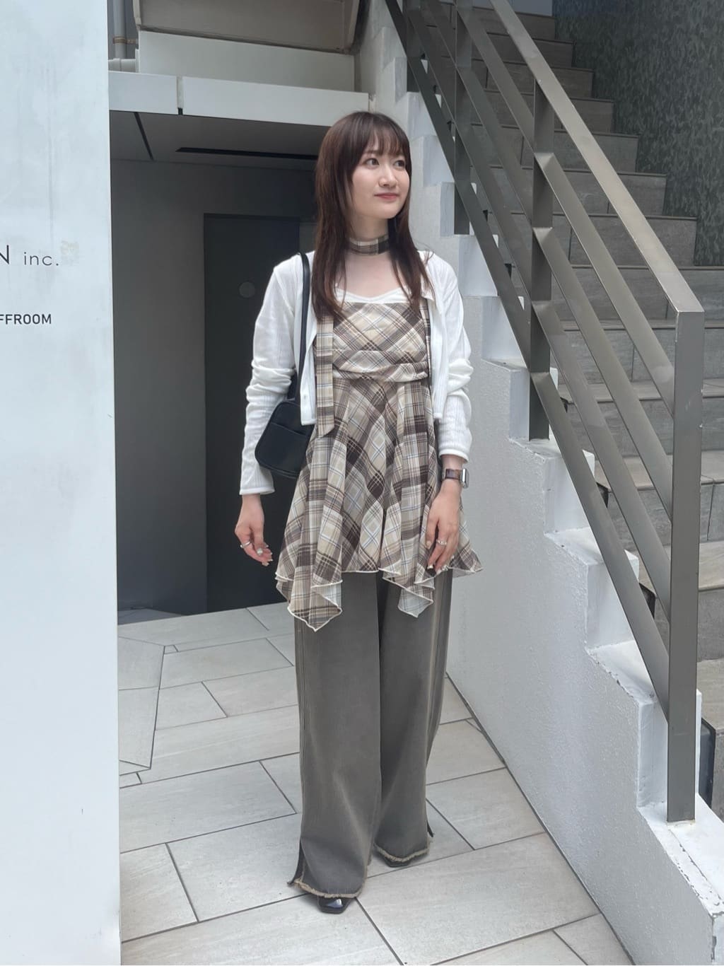 Kastane 格紋不規則下擺背心