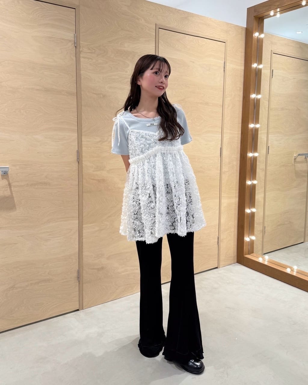 Kastane Ruffle邊喇叭褲