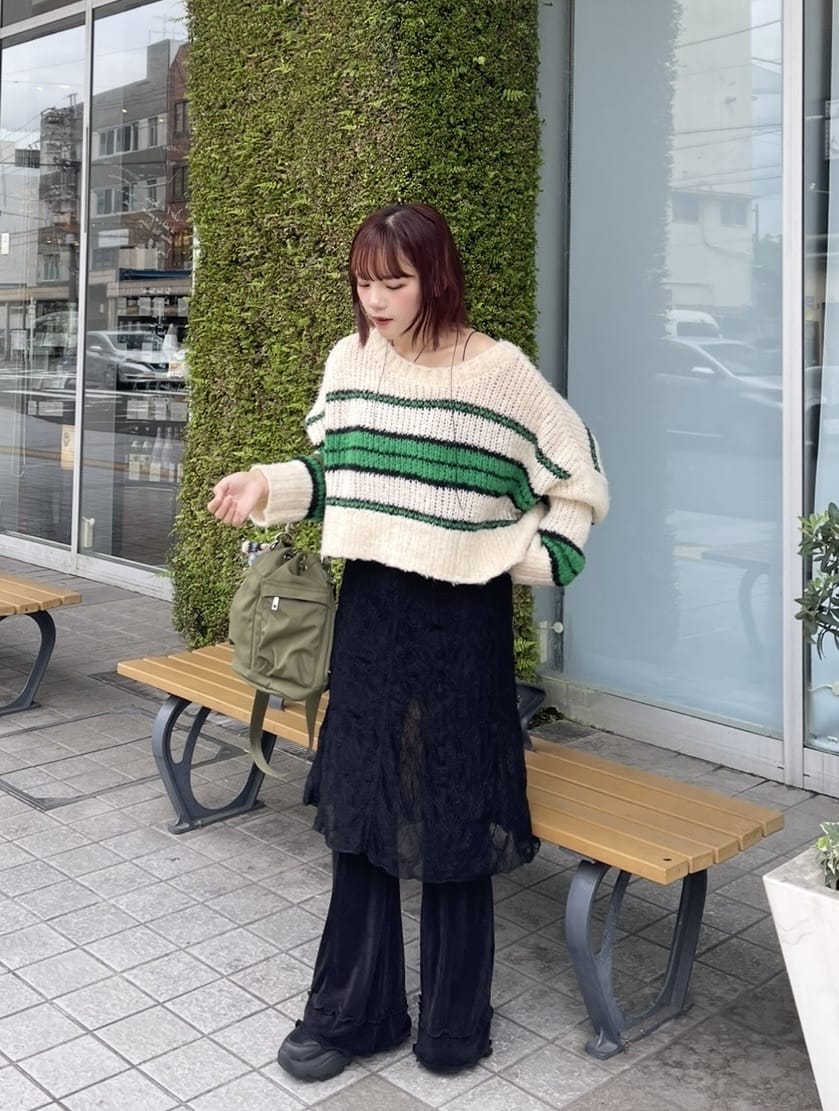 Kastane Ruffle邊喇叭褲