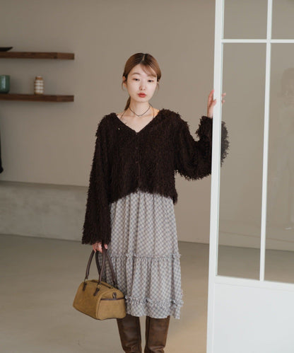 Kastane 荷葉邊中長裙