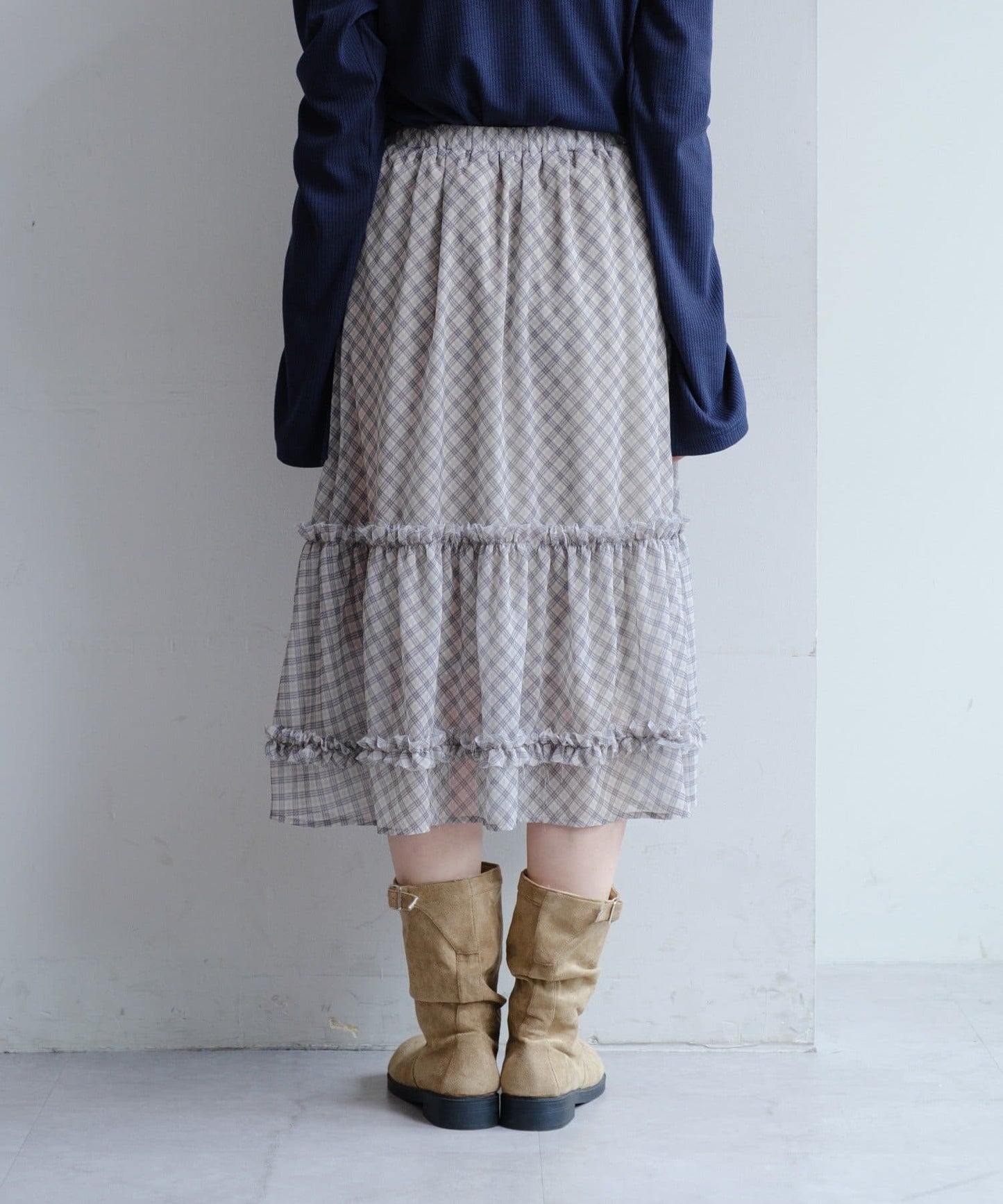 Kastane 荷葉邊中長裙