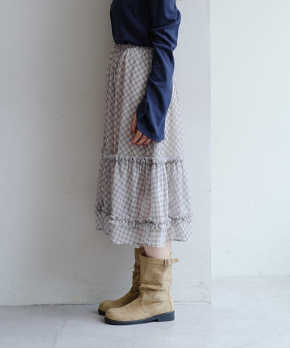 Kastane 荷葉邊中長裙