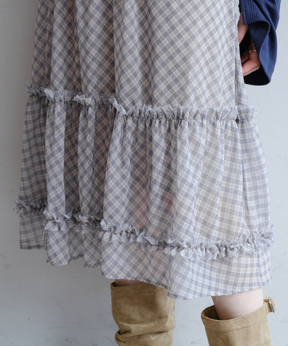 Kastane 荷葉邊中長裙