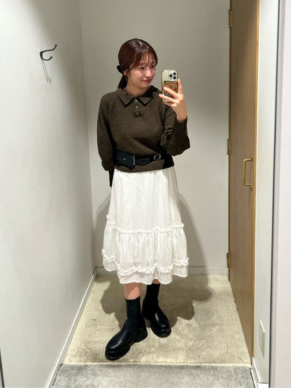 Kastane 荷葉邊中長裙