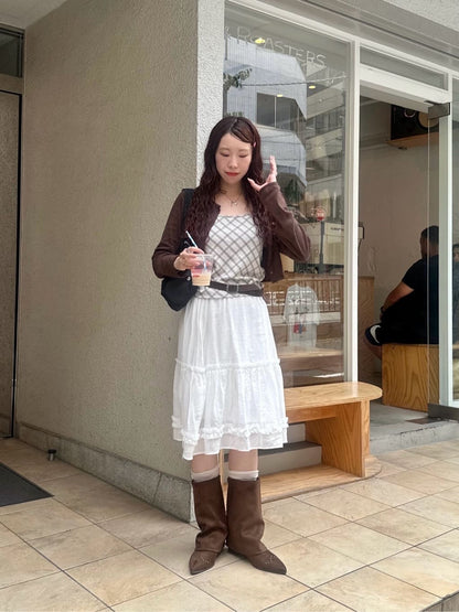 Kastane 荷葉邊中長裙