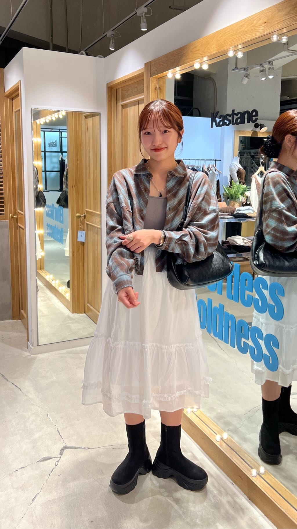 Kastane 荷葉邊中長裙